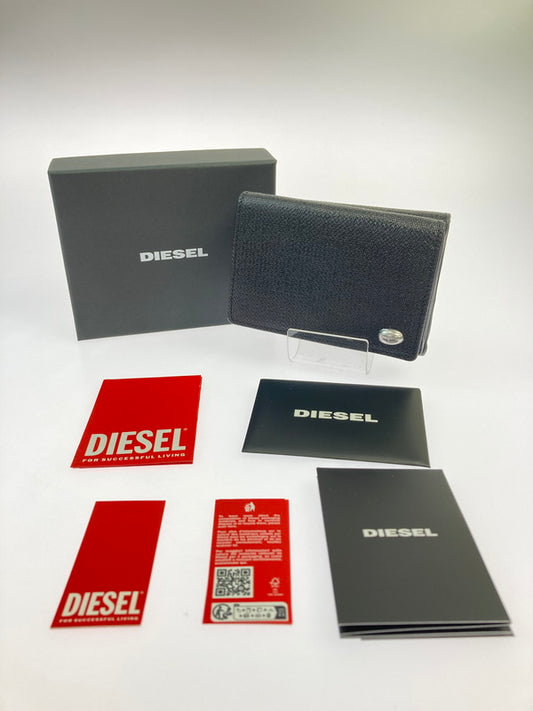 【中古品】【メンズ/レディース】 DIESEL ディーゼル X09664 TRI-FOLD COIN S 三つ折り財布 200-260110-zi-28-min カラー：ブラック 万代Net店