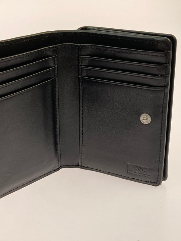 【中古品】【メンズ/レディース】 DIESEL ディーゼル X09664 TRI-FOLD COIN S 三つ折り財布 200-260110-zi-28-min カラー：ブラック 万代Net店