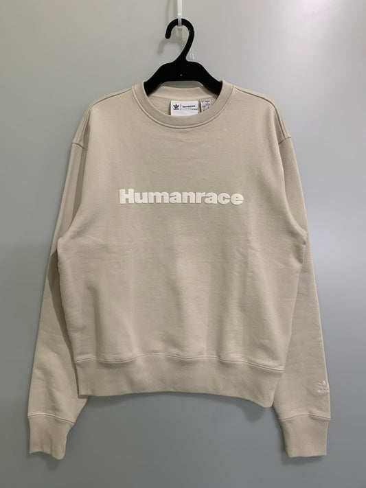 【中古美品】【メンズ】 adidas アディダス HUMANRACE SWEATSHIRT ヒューマンレース スウェットシャツ メンズ トップス トレーナー 148-260202-em-33-min サイズ：M カラー：オフホワイト 万代Net店