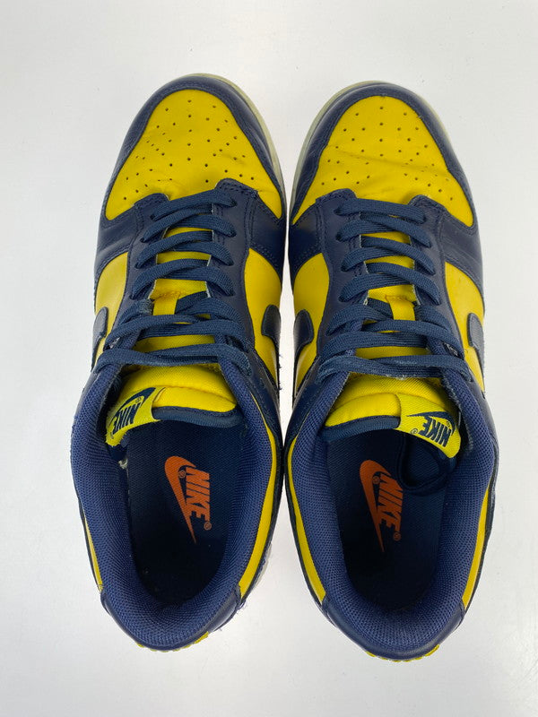 【現状渡し品】【メンズ】 NIKE ナイキ DD1391-700 DUNK LOW MICHIGAN 靴 シューズ スニーカー SNEAKERS 160-260114-zi-67-min サイズ：27cm カラー：イエロー/ネイビー 万代Net店