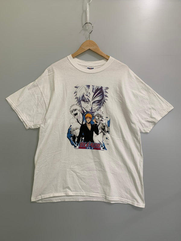 【中古品】【メンズ】 BLEACH 00S 黒崎一護 TEE 半袖 アニメ プリント Tシャツ メンズ トップス ブリーチ 146-260116-em-39-min サイズ：XL カラー：ホワイト 万代Net店