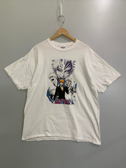 【中古品】【メンズ】 BLEACH 00S 黒崎一護 TEE 半袖 アニメ プリント Tシャツ メンズ トップス ブリーチ 146-260116-em-39-min サイズ：XL カラー：ホワイト 万代Net店