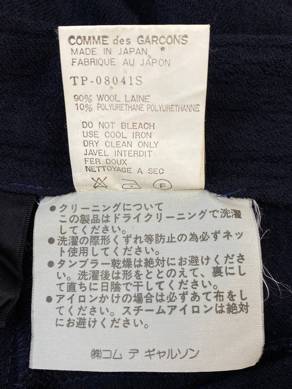【中古品】【メンズ】 TRICOT COMME DES GARCONS トリコ コム デ ギャルソン TP-08041S WOOL PANTS ウール パンツ メンズ ボトムス 171-260324-em-03-min サイズ：S カラー：ネイビー 万代Net店