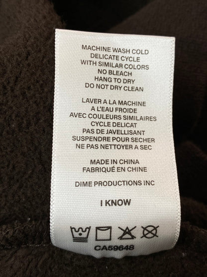 【中古品】【メンズ】 DIME ダイム LOGO HOODED SWEATSHIRT ロゴ フーデッド スウェットシャツ トップス プルオーバーフーディ― パーカー 142-260126-SH-14-min サイズ：XL カラー：ブラウン 万代Net店