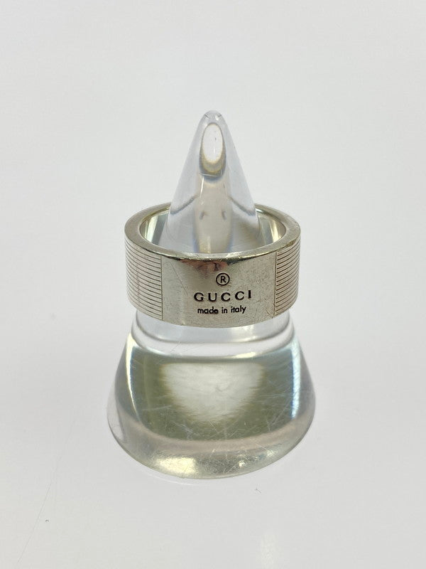 【中古品】【レディース】 GUCCI グッチ LOGO SILVER RING 163179 ロゴ シルバー リング シルバー925 182-260202-em-47-min カラー：シルバー 万代Net店