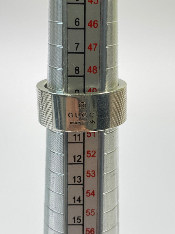 【中古品】【レディース】 GUCCI グッチ LOGO SILVER RING 163179 ロゴ シルバー リング シルバー925 182-260202-em-47-min カラー：シルバー 万代Net店