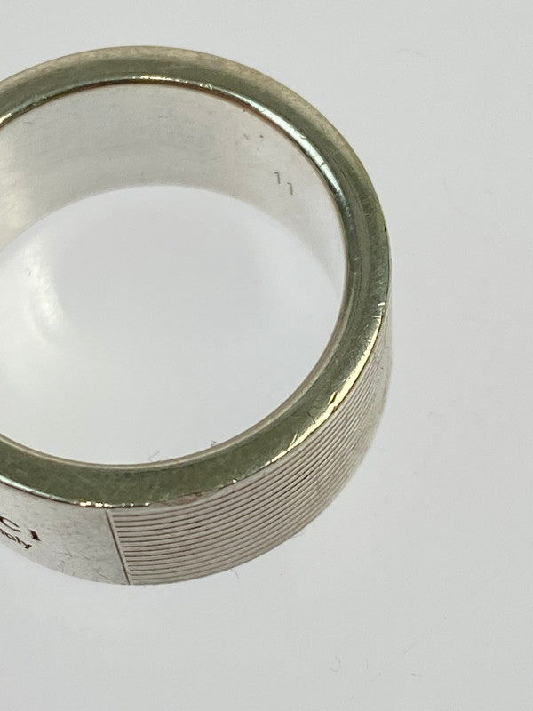 【中古品】【レディース】 GUCCI グッチ LOGO SILVER RING 163179 ロゴ シルバー リング シルバー925 182-260202-em-47-min カラー：シルバー 万代Net店