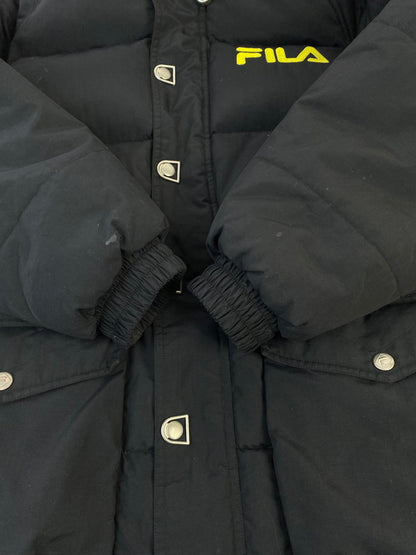 【中古品】【メンズ】 FILA フィラ 90S EXTREME TERRAIN SURVIVAL SYSTEM DOWN JACKET ダウンジャケット 146-260129-zi-20-min サイズ：M カラー：ブラック 万代Net店