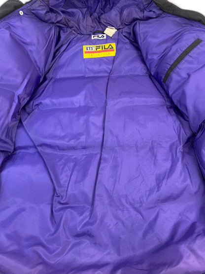【中古品】【メンズ】 FILA フィラ 90S EXTREME TERRAIN SURVIVAL SYSTEM DOWN JACKET ダウンジャケット 146-260129-zi-20-min サイズ：M カラー：ブラック 万代Net店