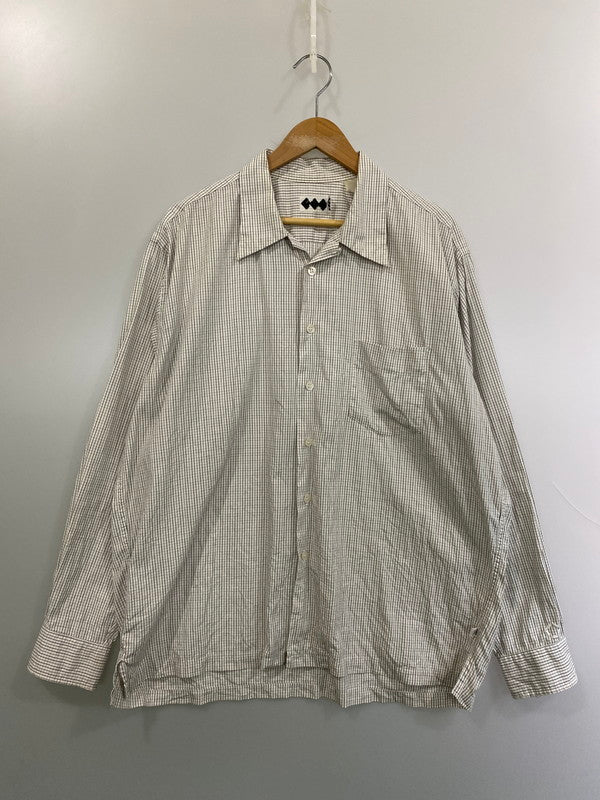 【中古品】【メンズ】 FINESSE フィネス × GOODENOUGH グッドイナフ チェックシャツ 長袖 メンズ トップス 142-260116-em-25-min サイズ：L カラー：ホワイト（チェック柄） 万代Net店