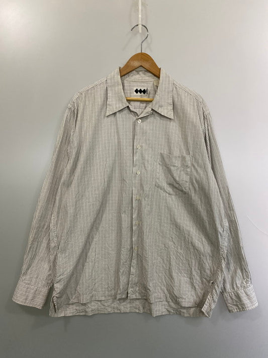 【中古品】【メンズ】 FINESSE フィネス × GOODENOUGH グッドイナフ チェックシャツ 長袖 メンズ トップス 142-260116-em-25-min サイズ：L カラー：ホワイト（チェック柄） 万代Net店
