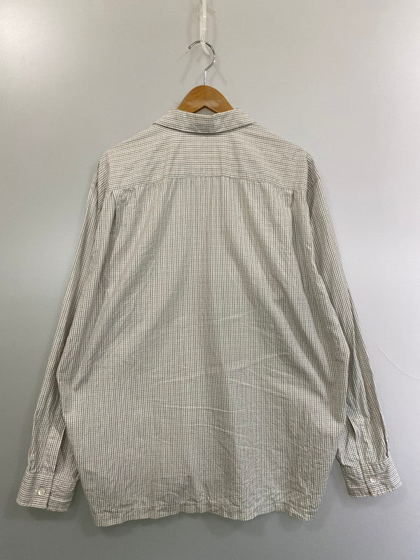 【中古品】【メンズ】 FINESSE フィネス × GOODENOUGH グッドイナフ チェックシャツ 長袖 メンズ トップス 142-260116-em-25-min サイズ：L カラー：ホワイト（チェック柄） 万代Net店