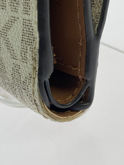 【中古品】【レディース】 Michael Kors マイケルコース MKシグネチャ 3つ折り財布 34S1GNME6B レディース ウォレット レザー 201-260125-em-07-min カラー：ブラウン/ホワイト 万代Net店