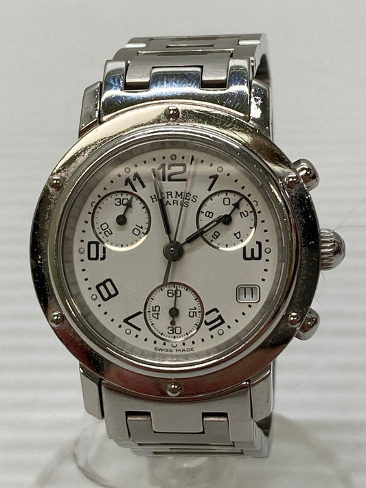 【中古品】【レディース】 HERMES エルメス クリッパー クロノグラフ CL1.310 腕時計 レディース ウォッチ 197-260115-em-25-min カラー：シルバー 万代Net店