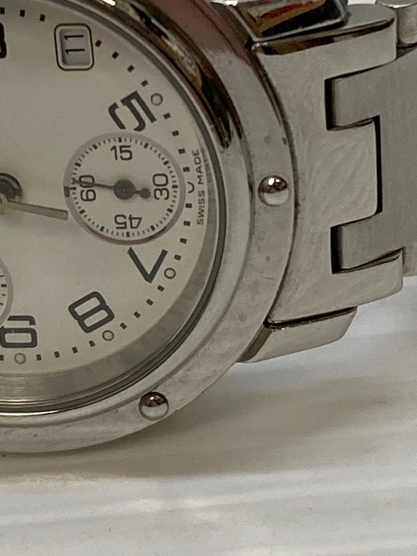 【中古品】【レディース】 HERMES エルメス クリッパー クロノグラフ CL1.310 腕時計 レディース ウォッチ 197-260115-em-25-min カラー：シルバー 万代Net店