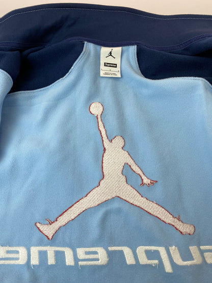 【中古品】【メンズ】 SUPREME シュプリーム × NIKE ナイキ JORDAN TRICOT TRACK JACKET BLUE HF0830‐436 24AW ジョーダン トリコ トラック ジャケット メンズ 149-260116-em-20-min サイズ：L カラー：ブルー系 万代Net店