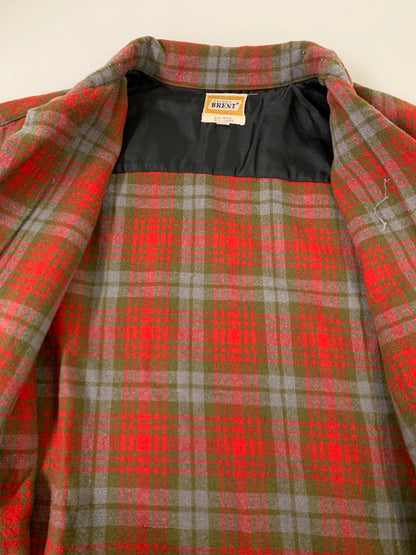 【中古品】【メンズ】 GOLDEN BRENT ゴールデン ブレント 50-60's WOOL CHECK SHIRT VINTAGE 50-60年代 ウールチェックシャツ 長袖 トップス ヴィンテージ 146-260126-kk-47-min サイズ：M カラー：レッド 万代Net店