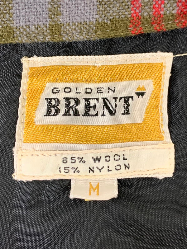 【中古品】【メンズ】 GOLDEN BRENT ゴールデン ブレント 50-60's WOOL CHECK SHIRT VINTAGE 50-60年代 ウールチェックシャツ 長袖 トップス ヴィンテージ 146-260126-kk-47-min サイズ：M カラー：レッド 万代Net店