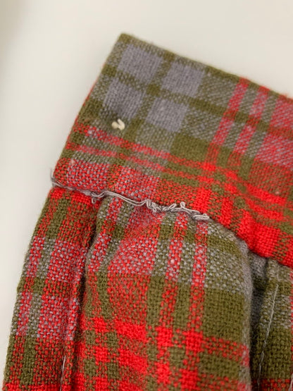【中古品】【メンズ】 GOLDEN BRENT ゴールデン ブレント 50-60's WOOL CHECK SHIRT VINTAGE 50-60年代 ウールチェックシャツ 長袖 トップス ヴィンテージ 146-260126-kk-47-min サイズ：M カラー：レッド 万代Net店