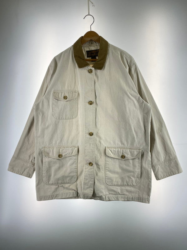 【中古品】【メンズ】 Eddie Bauer エディー・バウアー 80-90’s COVERALL 80-90年代 カバーオール アウター 146-260221-SH-07-min サイズ：L カラー：ホワイト系 万代Net店