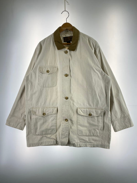 【中古品】【メンズ】 Eddie Bauer エディー・バウアー 80-90’s COVERALL 80-90年代 カバーオール アウター 146-260221-SH-07-min サイズ：L カラー：ホワイト系 万代Net店