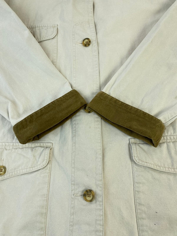 【中古品】【メンズ】 Eddie Bauer エディー・バウアー 80-90’s COVERALL 80-90年代 カバーオール アウター 146-260221-SH-07-min サイズ：L カラー：ホワイト系 万代Net店