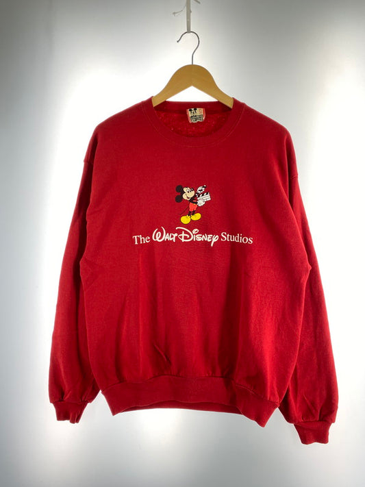 【中古品】【メンズ】 DISNEY WALT DISNEY STUDIOS SWEATSHIRT ディズニー スウェットシャツ トレーナートップス 146-260205-yn-10-min サイズ：L カラー：レッド 万代Net店