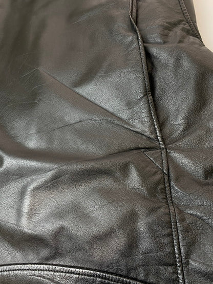 【現状渡し品】【メンズ】 Subciety サブサエティ ×NINE RULAZ LINE ナインルーラーズライン 別注 コラボ SINGLE RIDERS JACKET シングルライダースジャケット アウター レザージャケット 142-260126-SH-11-min サイズ：S カラー：ブラック 万代Net店