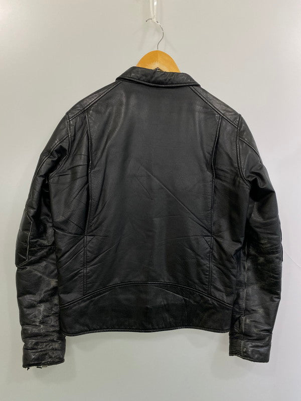 【現状渡し品】【メンズ】 Subciety サブサエティ ×NINE RULAZ LINE ナインルーラーズライン 別注 コラボ SINGLE RIDERS JACKET シングルライダースジャケット アウター レザージャケット 142-260126-SH-11-min サイズ：S カラー：ブラック 万代Net店