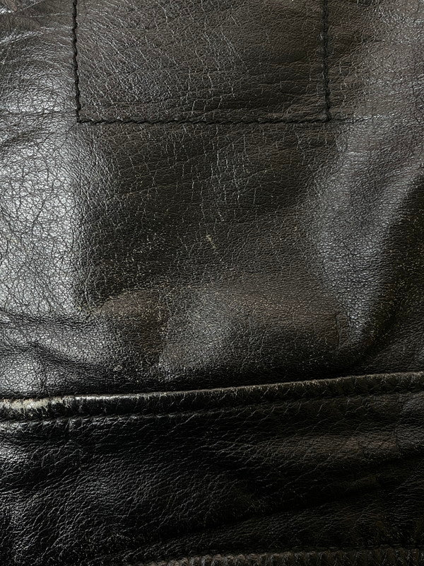 【現状渡し品】【メンズ】 Subciety サブサエティ ×NINE RULAZ LINE ナインルーラーズライン 別注 コラボ SINGLE RIDERS JACKET シングルライダースジャケット アウター レザージャケット 142-260126-SH-11-min サイズ：S カラー：ブラック 万代Net店