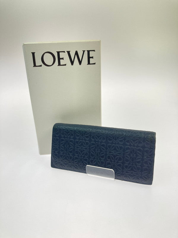 中古品】【メンズ】 LOEWE ロエベ アナグラムロゴリピート 長財布