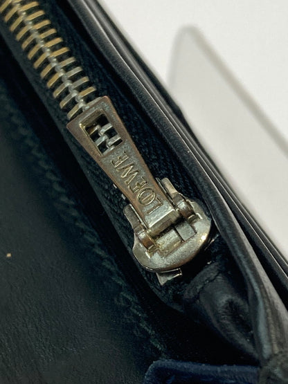 【中古品】【メンズ】 LOEWE ロエベ アナグラムロゴリピート 長財布 ロングウォレット アナグラム リピート ロゴ型押し レザー 181-260125-em-03-min カラー：ネイビー 万代Net店