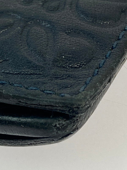 【中古品】【メンズ】 LOEWE ロエベ アナグラムロゴリピート 長財布 ロングウォレット アナグラム リピート ロゴ型押し レザー 181-260125-em-03-min カラー：ネイビー 万代Net店