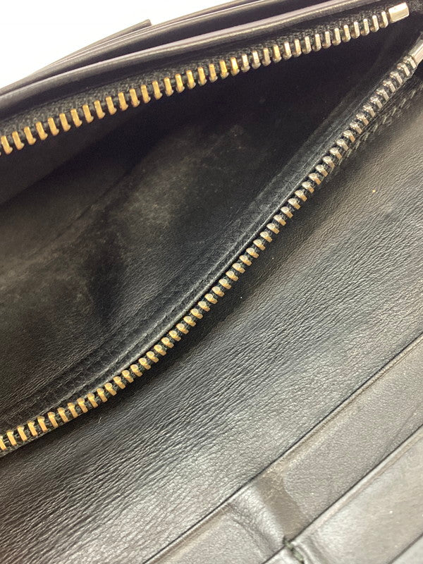【中古品】【メンズ】 LOEWE ロエベ アナグラムロゴリピート 長財布 ロングウォレット アナグラム リピート ロゴ型押し レザー 181-260125-em-03-min カラー：ネイビー 万代Net店