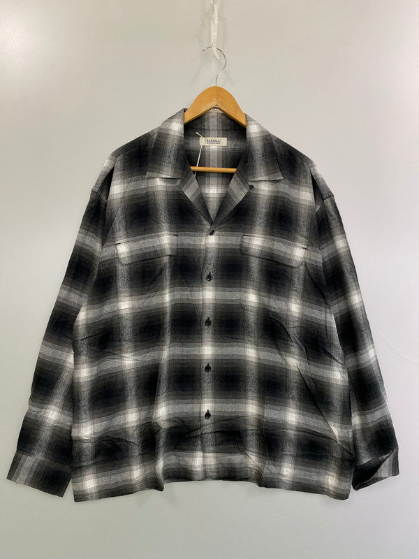 【中古品】【メンズ】 RADIALL ラディアル RAD-24SS-SH004 BELAIR - OPEN COLLARED SHIRT L S シャツ トップス 142-260114-zi-07-min サイズ：XL カラー：ブラック/グレー系/チェック柄 万代Net店