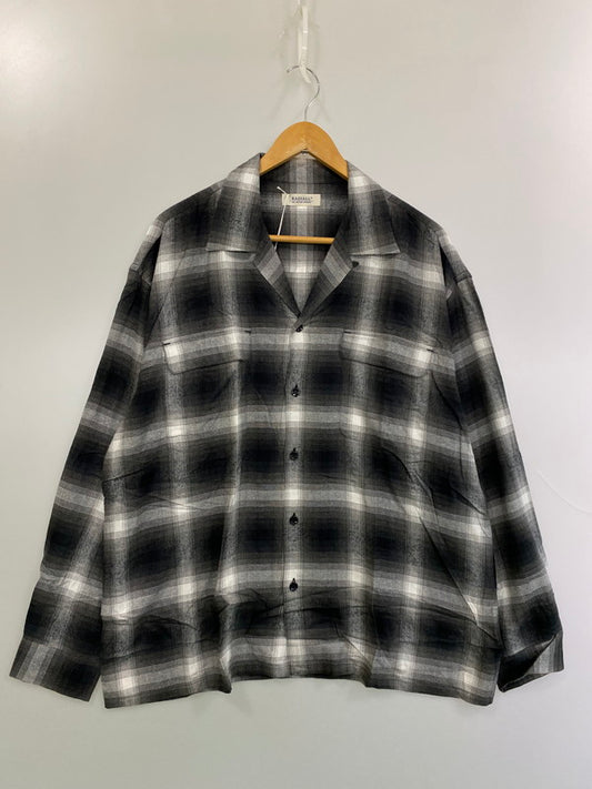 【中古品】【メンズ】 RADIALL ラディアル RAD-24SS-SH004 BELAIR - OPEN COLLARED SHIRT L S シャツ トップス 142-260114-zi-07-min サイズ：XL カラー：ブラック/グレー系/チェック柄 万代Net店
