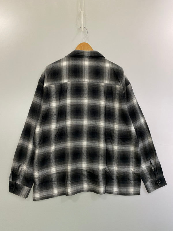 【中古品】【メンズ】 RADIALL ラディアル RAD-24SS-SH004 BELAIR - OPEN COLLARED SHIRT L S シャツ トップス 142-260114-zi-07-min サイズ：XL カラー：ブラック/グレー系/チェック柄 万代Net店