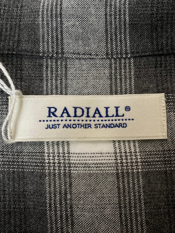 【中古品】【メンズ】 RADIALL ラディアル RAD-24SS-SH004 BELAIR - OPEN COLLARED SHIRT L S シャツ トップス 142-260114-zi-07-min サイズ：XL カラー：ブラック/グレー系/チェック柄 万代Net店