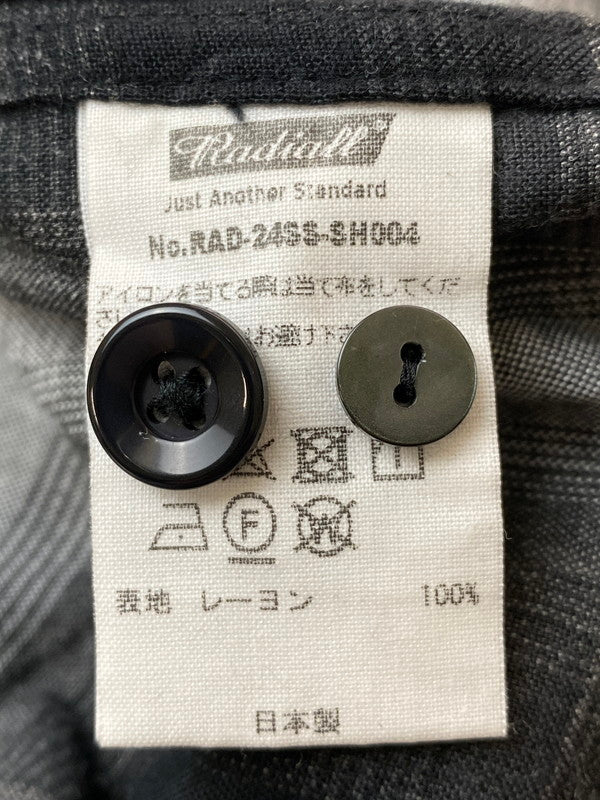 【中古品】【メンズ】 RADIALL ラディアル RAD-24SS-SH004 BELAIR - OPEN COLLARED SHIRT L S シャツ トップス 142-260114-zi-07-min サイズ：XL カラー：ブラック/グレー系/チェック柄 万代Net店