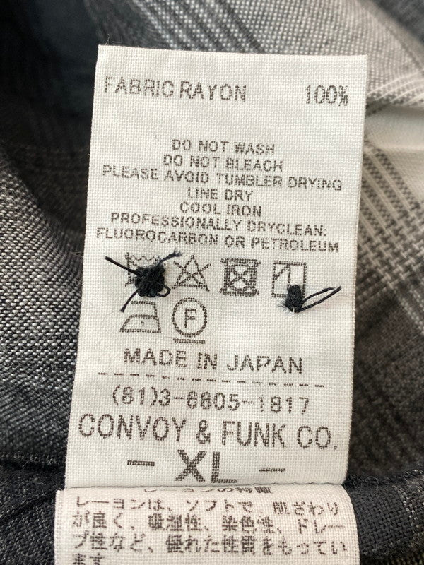 【中古品】【メンズ】 RADIALL ラディアル RAD-24SS-SH004 BELAIR - OPEN COLLARED SHIRT L S シャツ トップス 142-260114-zi-07-min サイズ：XL カラー：ブラック/グレー系/チェック柄 万代Net店
