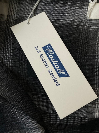 【中古品】【メンズ】 RADIALL ラディアル RAD-24SS-SH004 BELAIR - OPEN COLLARED SHIRT L S シャツ トップス 142-260114-zi-07-min サイズ：XL カラー：ブラック/グレー系/チェック柄 万代Net店