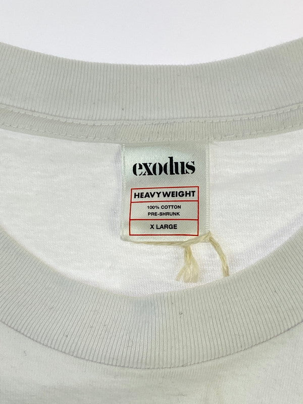 【中古品】【メンズ】 EXODUS エクソダス PISWASSER T SHIRT 半袖Tシャツ トップス 142-260129-zi-02-min サイズ：XL カラー：ホワイト 万代Net店