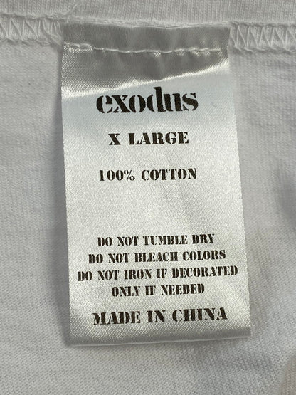 【中古品】【メンズ】 EXODUS エクソダス PISWASSER T SHIRT 半袖Tシャツ トップス 142-260129-zi-02-min サイズ：XL カラー：ホワイト 万代Net店