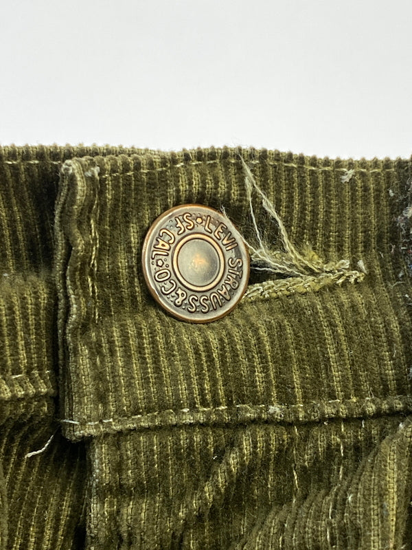 【中古品】【メンズ】 LEVI'S リーバイス 70-80'S 519 CORDUROY PANTS 70-80年代 コーデュロイパンツ ボトムス 157-260724-hu-47-min サイズ：タグ印字消えのため不明 カラー：カーキ系 万代Net店