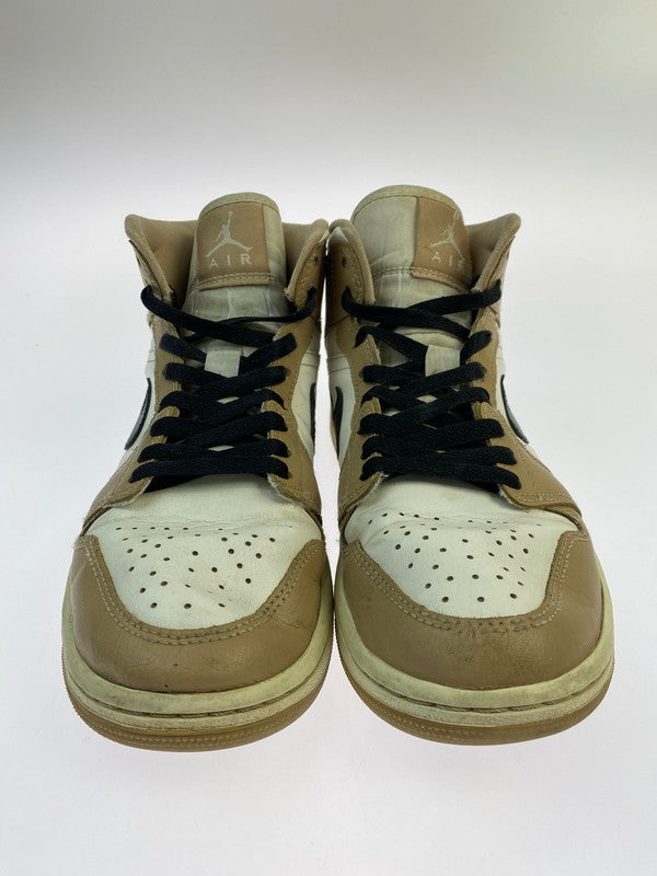 【中古品】【メンズ/レディース】 NIKE ナイキ BQ6472-103 WOMEN'S AIR JORDAN 1 MID DESERT 靴 シューズ スニーカー SNEAKERS 160-260114-zi-60-min サイズ：25cm カラー：ベージュ/ホワイト 万代Net店
