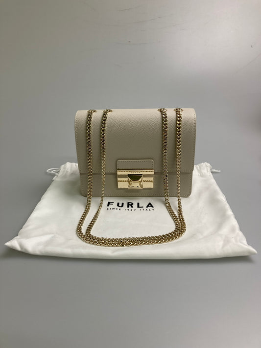 【中古美品】【レディース】 Furla フルラ VENERE MINI CROSSBODY BAG ヴェネレ ミニ クロスバッグ ショルダーバッグ カバン 188-260123-jt-04-min カラー：グレージュ 万代Net店