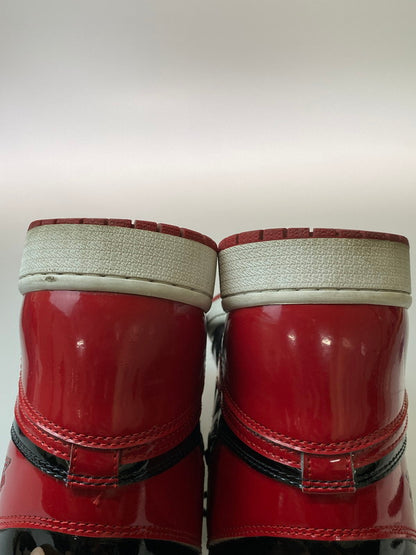 【中古品】【メンズ】 NIKE ナイキ AIR JORDAN 1 RETRO HIGH OG PATENT BRED555088-063 エアジョーダン1 レトロ ハイ オージー パテント ブレッド スニーカー 160-260114-jt-09-min サイズ：US 8.5 26.5cm カラー：BLACK/VARSITY RED-WHITE 万代Net店