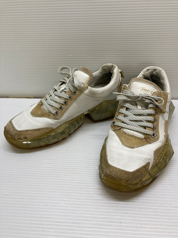 【現状渡し品】【メンズ】 JIMMY CHOO ジミーチュウ DIAMOND M SNEAKER ダイアモンド スニーカー 靴 183-260127-jt-15-min サイズ：41 カラー：ホワイト 万代Net店