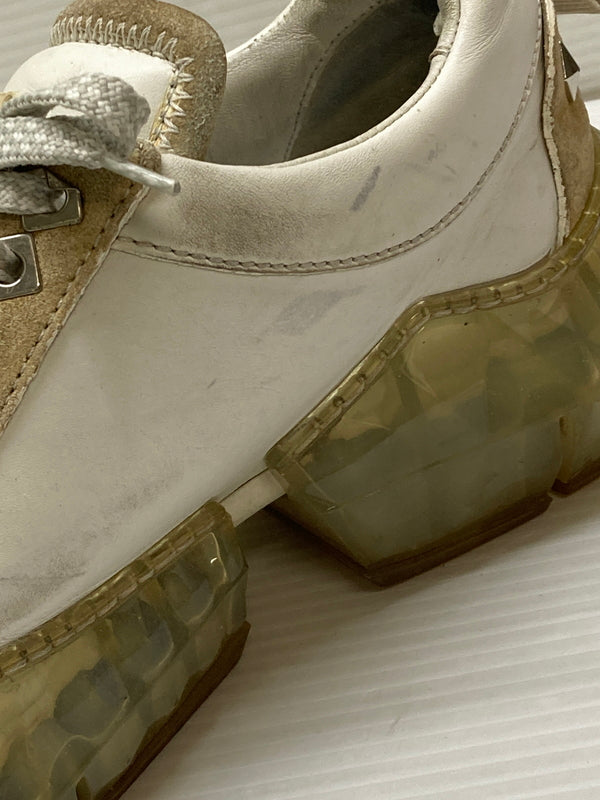 【現状渡し品】【メンズ】 JIMMY CHOO ジミーチュウ DIAMOND M SNEAKER ダイアモンド スニーカー 靴 183-260127-jt-15-min サイズ：41 カラー：ホワイト 万代Net店