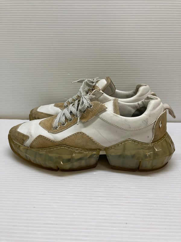 【現状渡し品】【メンズ】 JIMMY CHOO ジミーチュウ DIAMOND M SNEAKER ダイアモンド スニーカー 靴 183-260127-jt-15-min サイズ：41 カラー：ホワイト 万代Net店